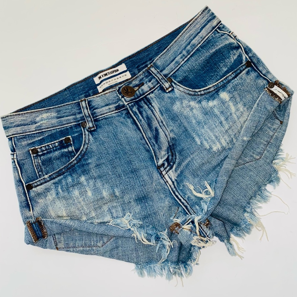 Oneteaspoon Distressed Jean Shorts
